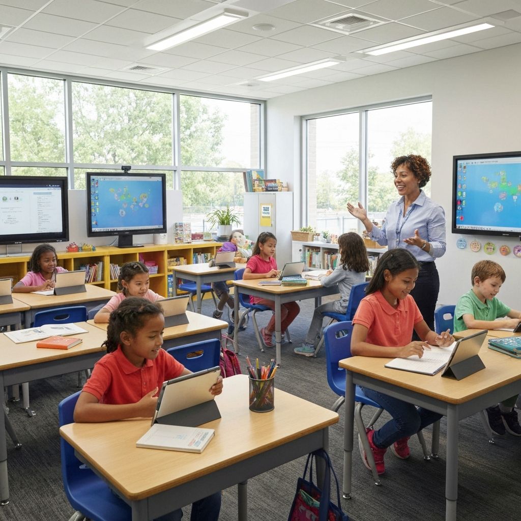 K-5 students using PathToExcel gamified learning